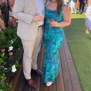 PRETTYGARDEN Women's 2025 Summer Floral Spaghetti Strap Maxi Dress Stretch Sexy